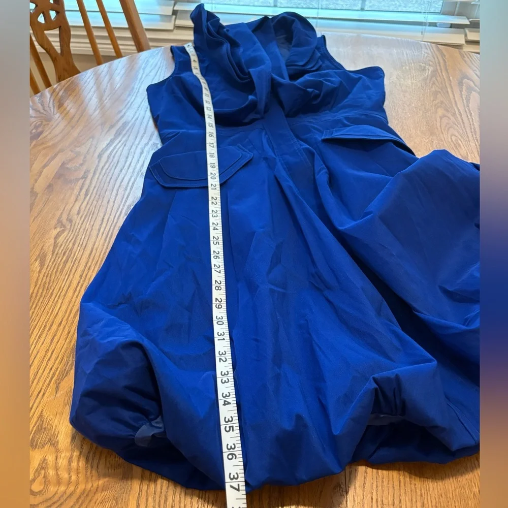 NWT SAMUEL DONG Cobalt Blue Sleeveless Bubble Hem Dress L Discontinued Style - Picture 11 of 11